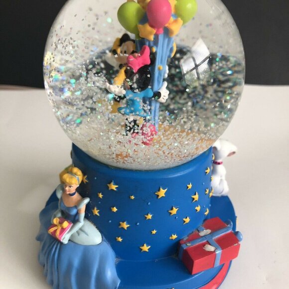 Hallmark’s WALT DISNEY 100th Musical Birthday Snow Globe Minnie Mickey - Picture 3 of 8